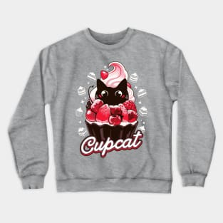 Cupcat - Cute Food Cat Crewneck Sweatshirt